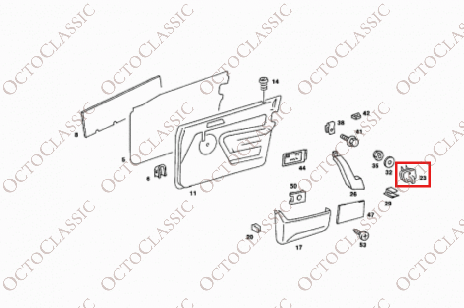 Mercedes W201 Front Door Handle Bracket Left Or Right Black A2017200128 / A2017200228 Mercedes W201 Front Door Handle Bracket Left Or Right Black A2017200128 / A2017200228