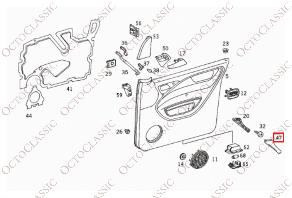 Mercedes W163 Coperchio maniglia porta anteriore Tutti i colori A1638150140 / A1638150340 Mercedes W163 Coperchio maniglia porta anteriore Tutti i colori A1638150140 / A1638150340