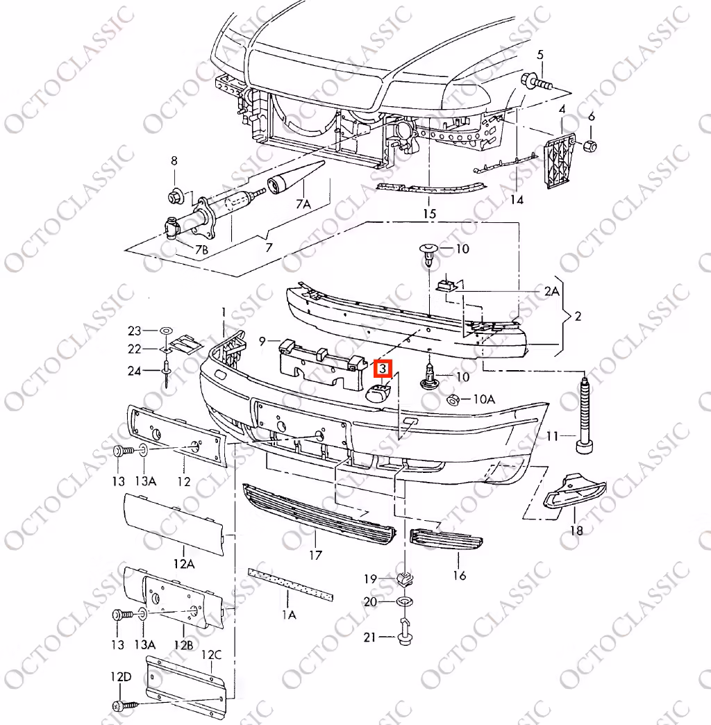 Audi A8 D2 Pre-lift Capuchon de lave-phares gauche ou droite apprêté 4D0807155 / 4D0807156