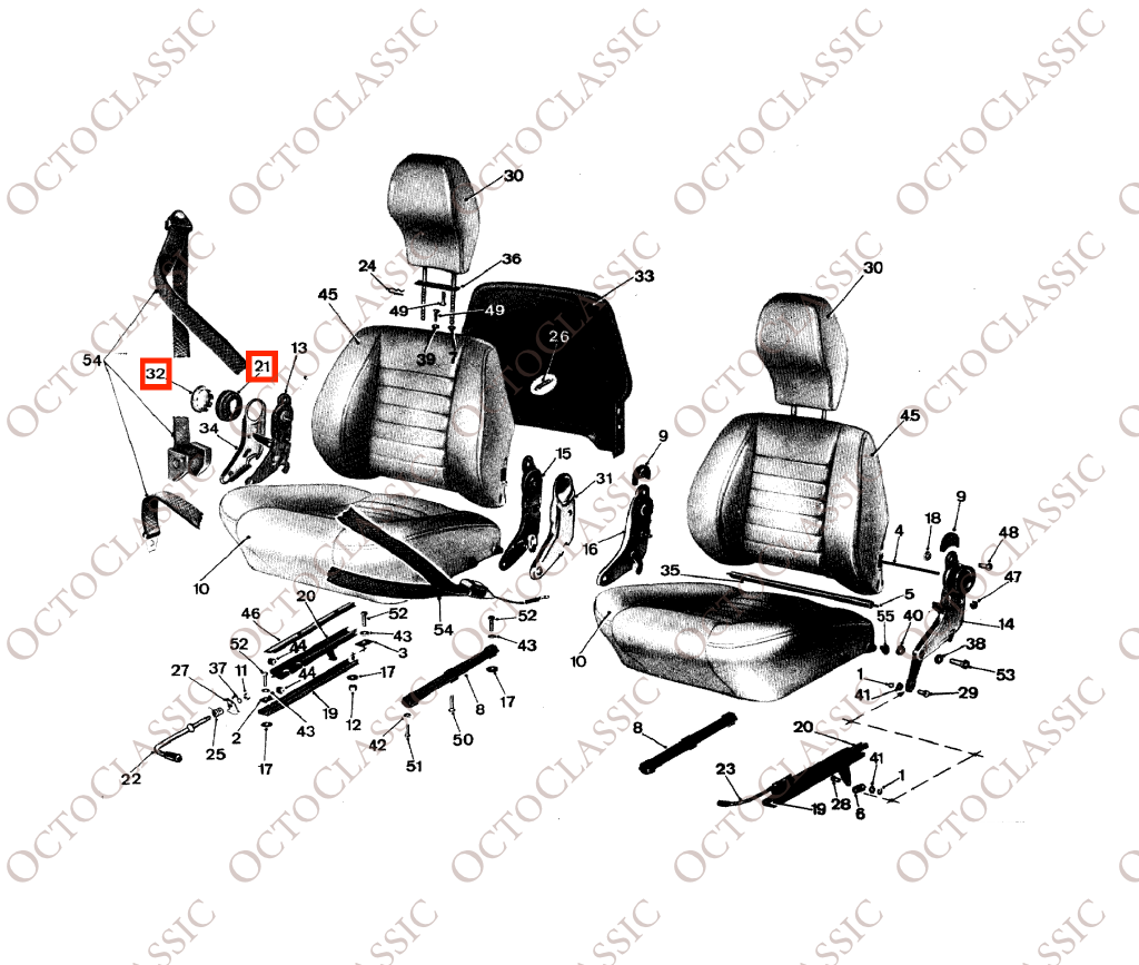 Lancia Beta Spider / Coupe / HPE / Alfa Romeo GT / GTV Ajuste del asiento delantero Rueda Set Knob + Cap Cromo / Negro 82304431 Lancia Beta Spider / Coupe / HPE / Alfa Romeo GT / GTV Ajuste del asiento delantero Rueda Set Knob + Cap Cromo / Negro 82304431