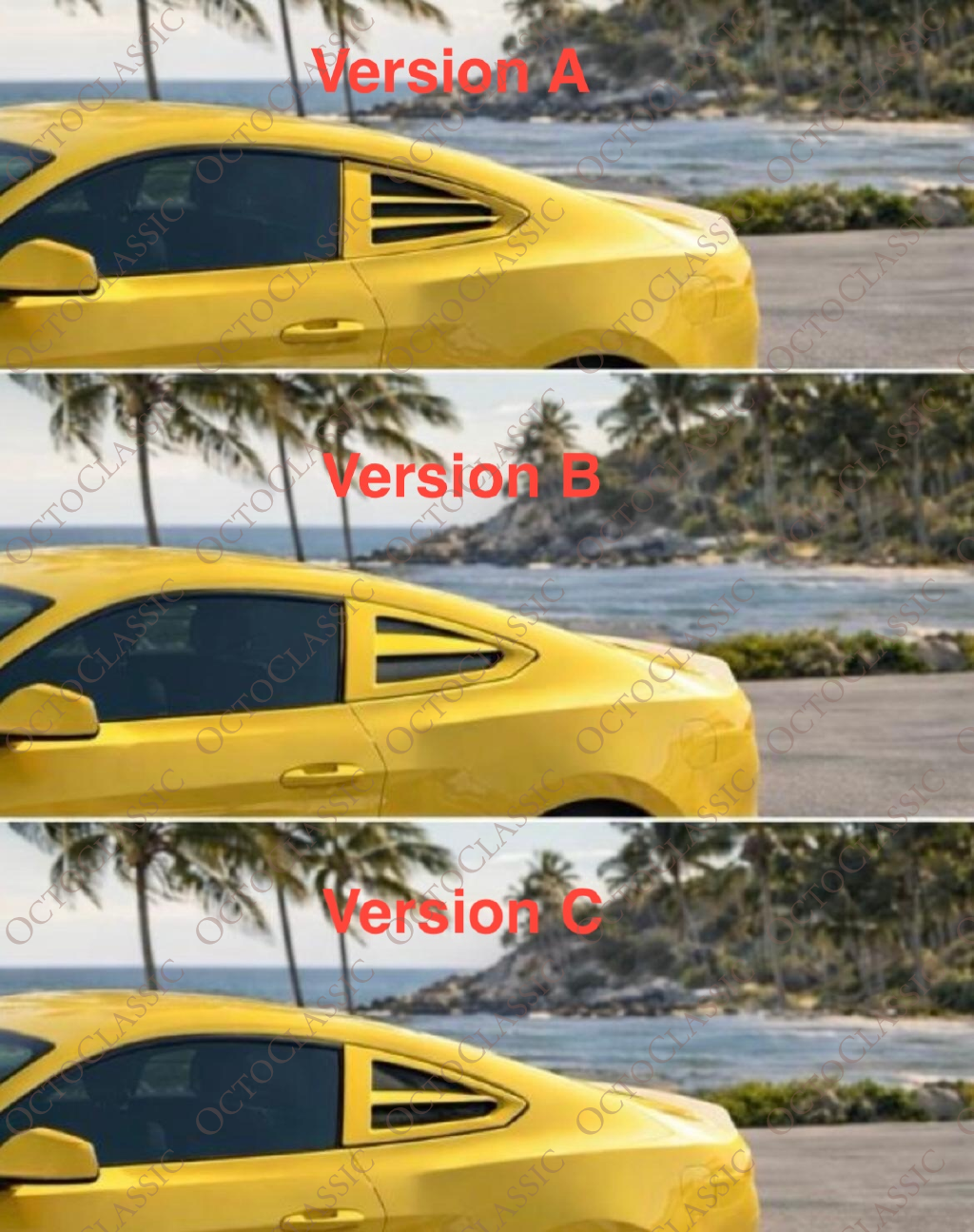 Ford Mustang VI Finestre laterali posteriori Coperture personalizzate 3 Versione 6 Colori esterni Ford Mustang VI Finestre laterali posteriori Coperture personalizzate 3 Versione 6 Colori esterni