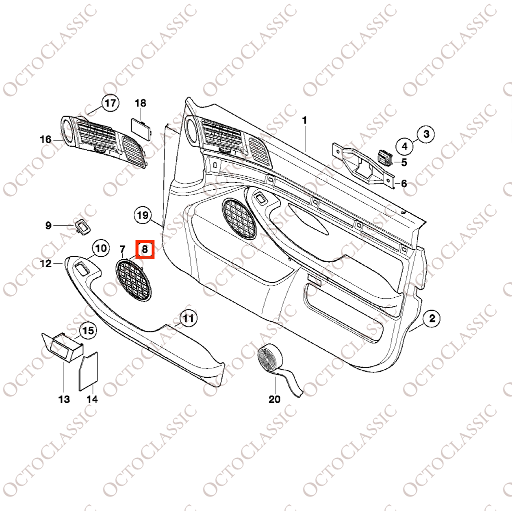 BMW E38 / E39 Lautsprecherabdeckung für die vordere Türverkleidung – alle Farben – 51418166695 BMW E38 / E39 Lautsprecherabdeckung für die vordere Türverkleidung – alle Farben – 51418166695