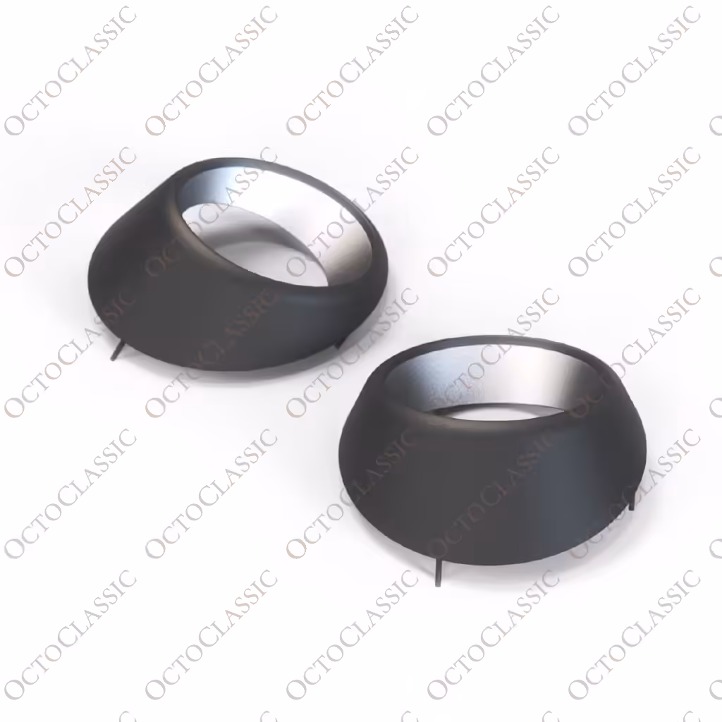 Fiat 500 Abarth Nebelscheinwerfer-Einfassung, 2er-Set, schwarz/chrom 735471121 / 735471121