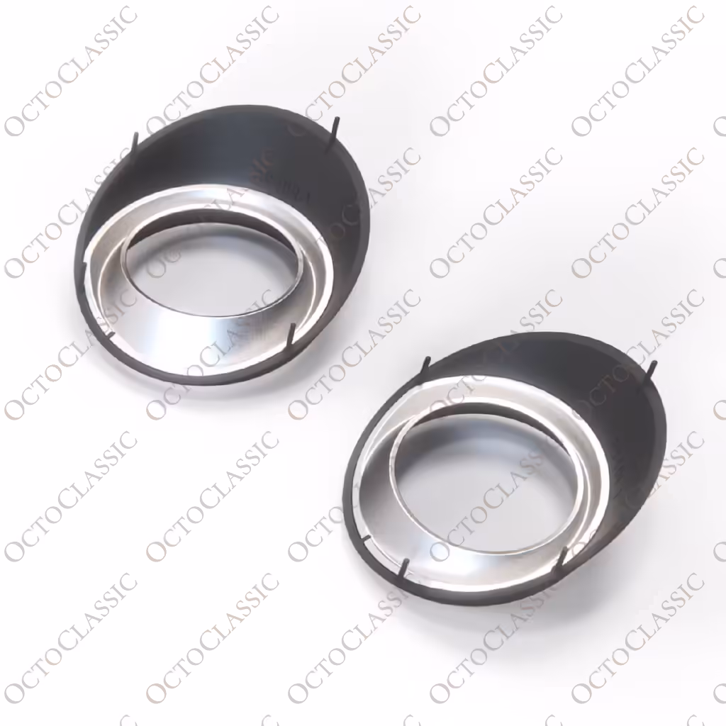 Fiat 500 Abarth Nebelscheinwerfer-Einfassung, 2er-Set, schwarz/chrom 735471121 / 735471121