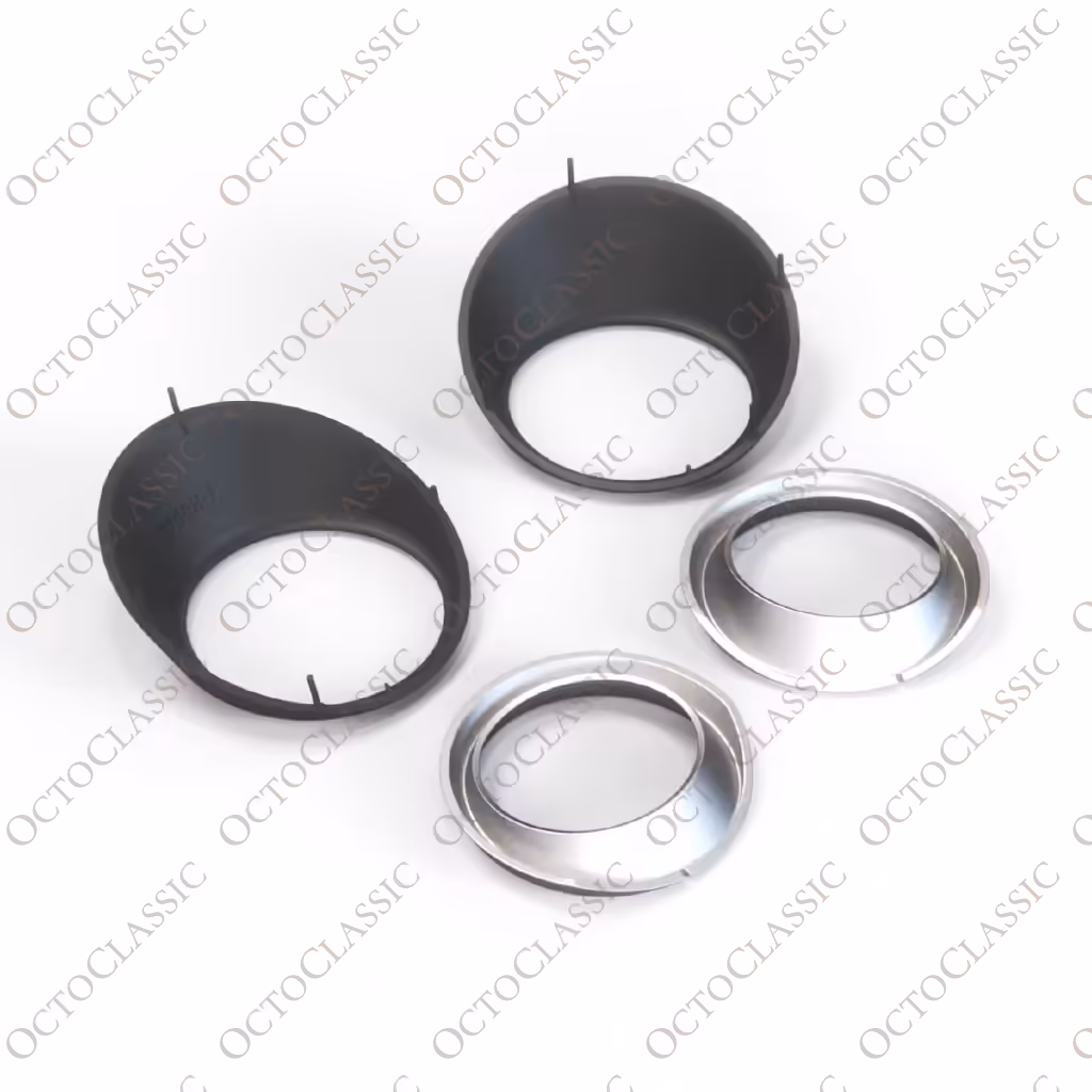 Fiat 500 Abarth Nebelscheinwerfer-Einfassung, 2er-Set, schwarz/chrom 735471121 / 735471121