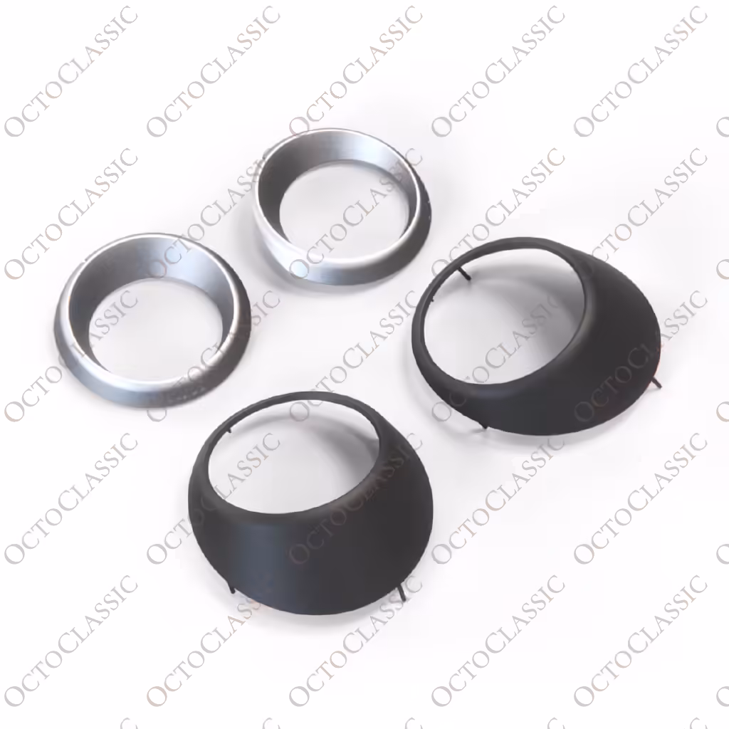 Fiat 500 Abarth Nebelscheinwerfer-Einfassung, 2er-Set, schwarz/chrom 735471121 / 735471121
