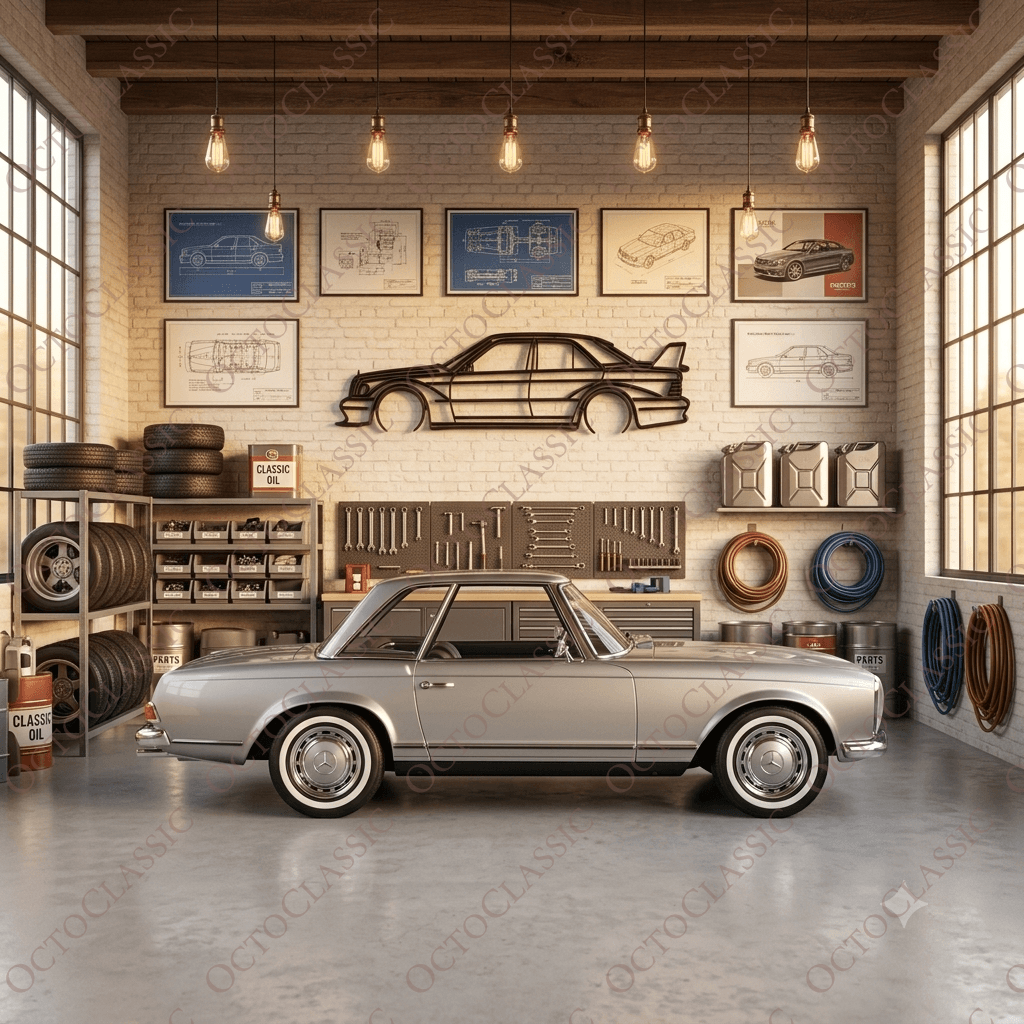 Classic Car Mercedes-Benz W201 Evolution 3D Wall Art Decoration Classic Car Mercedes-Benz W201 Evolution 3D Wall Art Decoration