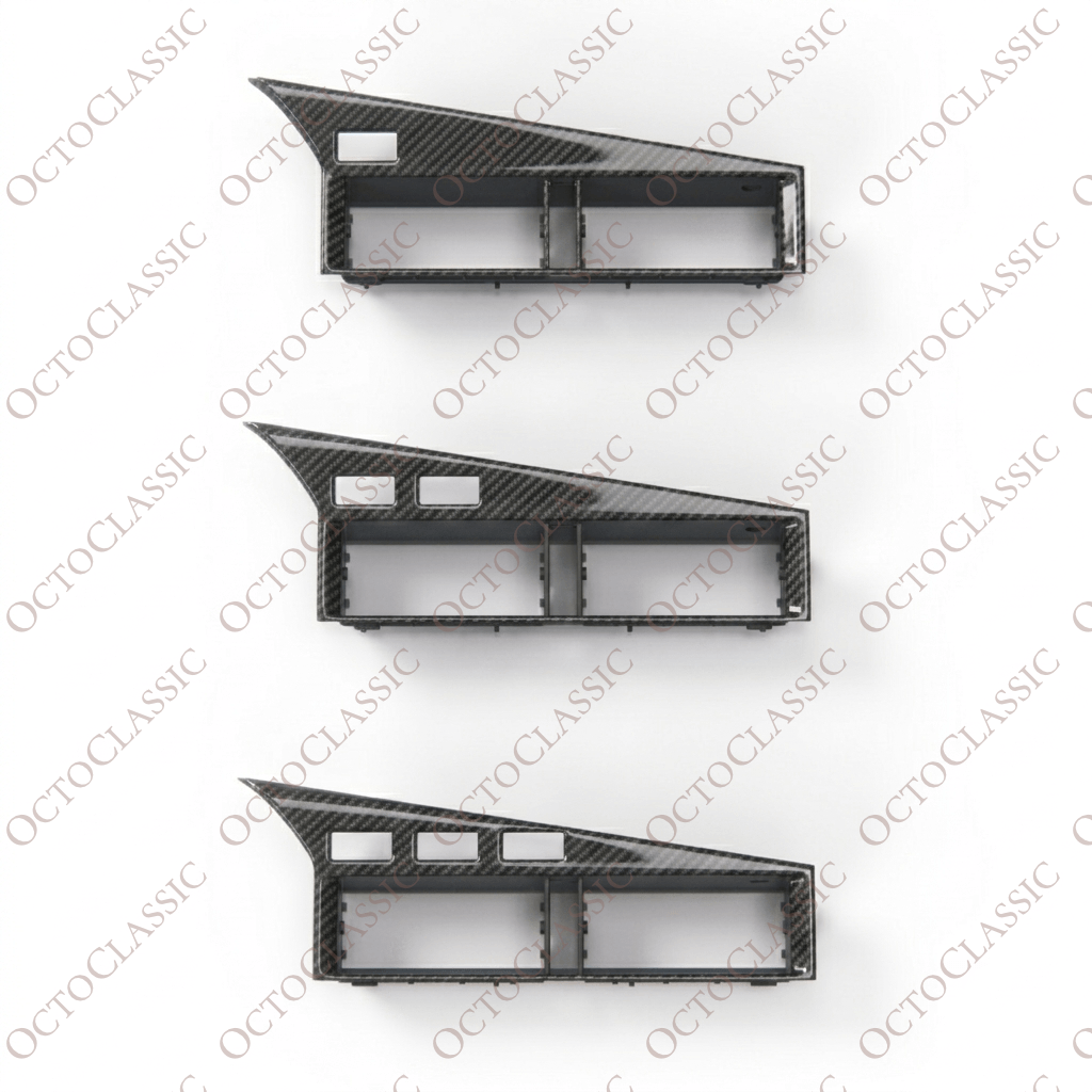Mercedes W201 Carbon Fibre Center Air Vent Grille Housing LHD Or RHD 3 Versions A2018300765 Mercedes W201 Carbon Fibre Center Air Vent Grille Housing LHD Or RHD 3 Versions A2018300765