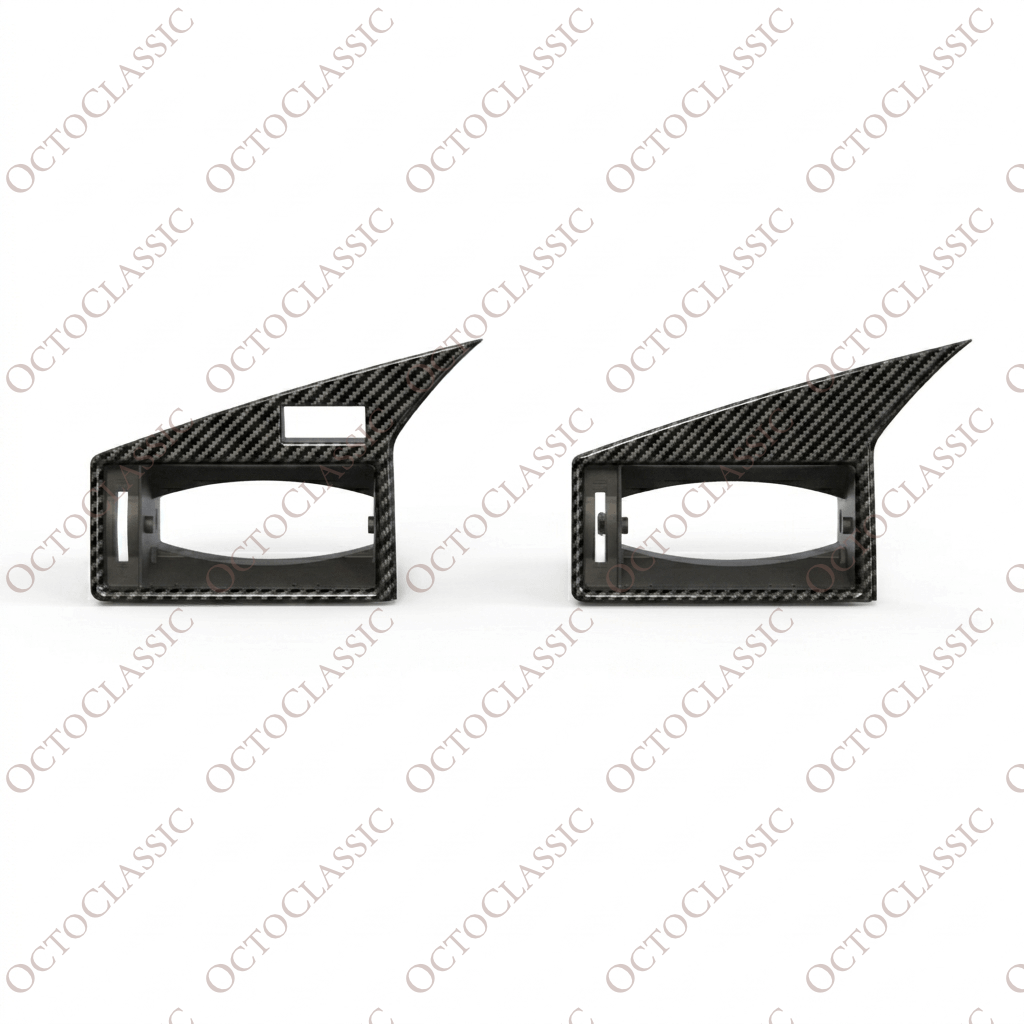 Carcasa de la rejilla de ventilación del lado del conductor de fibra de carbono para Mercedes W201, 2 versiones para volante a la izquierda (LHD) o a la derecha (RHD): A2018301154 / A2018300374 Carcasa de la rejilla de ventilación del lado del conductor de fibra de carbono para Mercedes W201, 2 versiones para volante a la izquierda (LHD) o a la derecha (RHD): A2018301154 / A2018300374