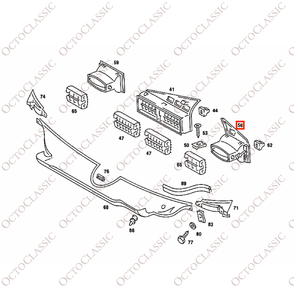 Carcasa de la rejilla de ventilación del lado del conductor de fibra de carbono para Mercedes W201, 2 versiones para volante a la izquierda (LHD) o a la derecha (RHD): A2018301154 / A2018300374 Carcasa de la rejilla de ventilación del lado del conductor de fibra de carbono para Mercedes W201, 2 versiones para volante a la izquierda (LHD) o a la derecha (RHD): A2018301154 / A2018300374