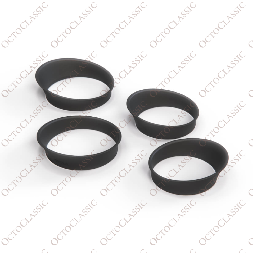 Set di 4 anelli per quadro strumenti BMW E9, nero Set di 4 anelli per quadro strumenti BMW E9, nero