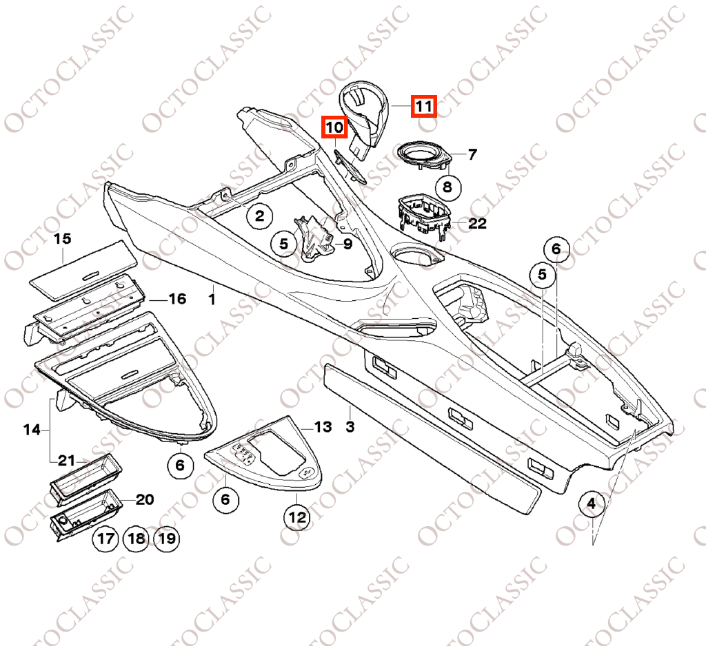 Porte-gobelet pour console centrale BMW E63 / E64 (conduite à gauche ou à droite) – Argent métallisé / Noir 51167131147 / 51167131101 Porte-gobelet pour console centrale BMW E63 / E64 (conduite à gauche ou à droite) – Argent métallisé / Noir 51167131147 / 51167131101
