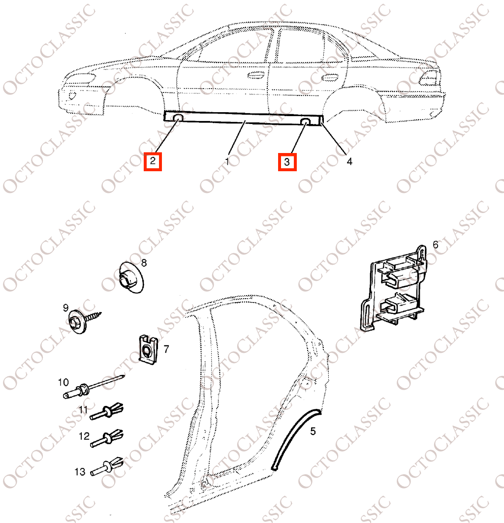 Opel Omega B FL / Cadillac Catera : capuchon de protection du point de levage sur la jupe latérale (gauche ou droite, avant ou arrière), apprêté – 90493773 / 90493774 / 90493775 / 90493776 Opel Omega B FL / Cadillac Catera : capuchon de protection du point de levage sur la jupe latérale (gauche ou droite, avant ou arrière), apprêté – 90493773 / 90493774 / 90493775 / 90493776