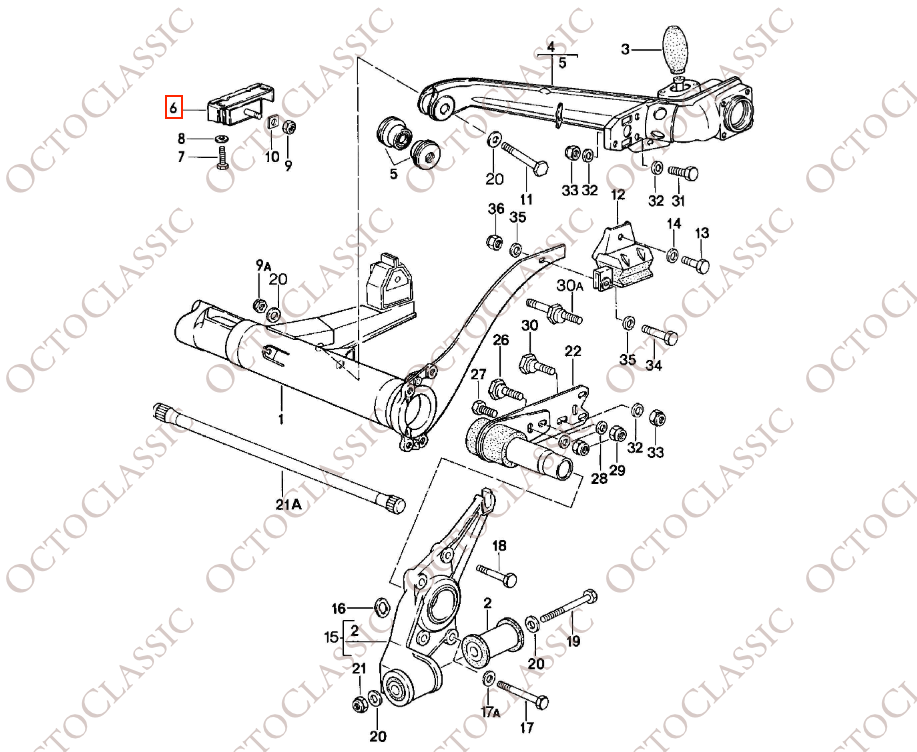 Support de fixation de l’essieu arrière Porsche 924 / 944 / 968 95133308832 Support de fixation de l’essieu arrière Porsche 924 / 944 / 968 95133308832