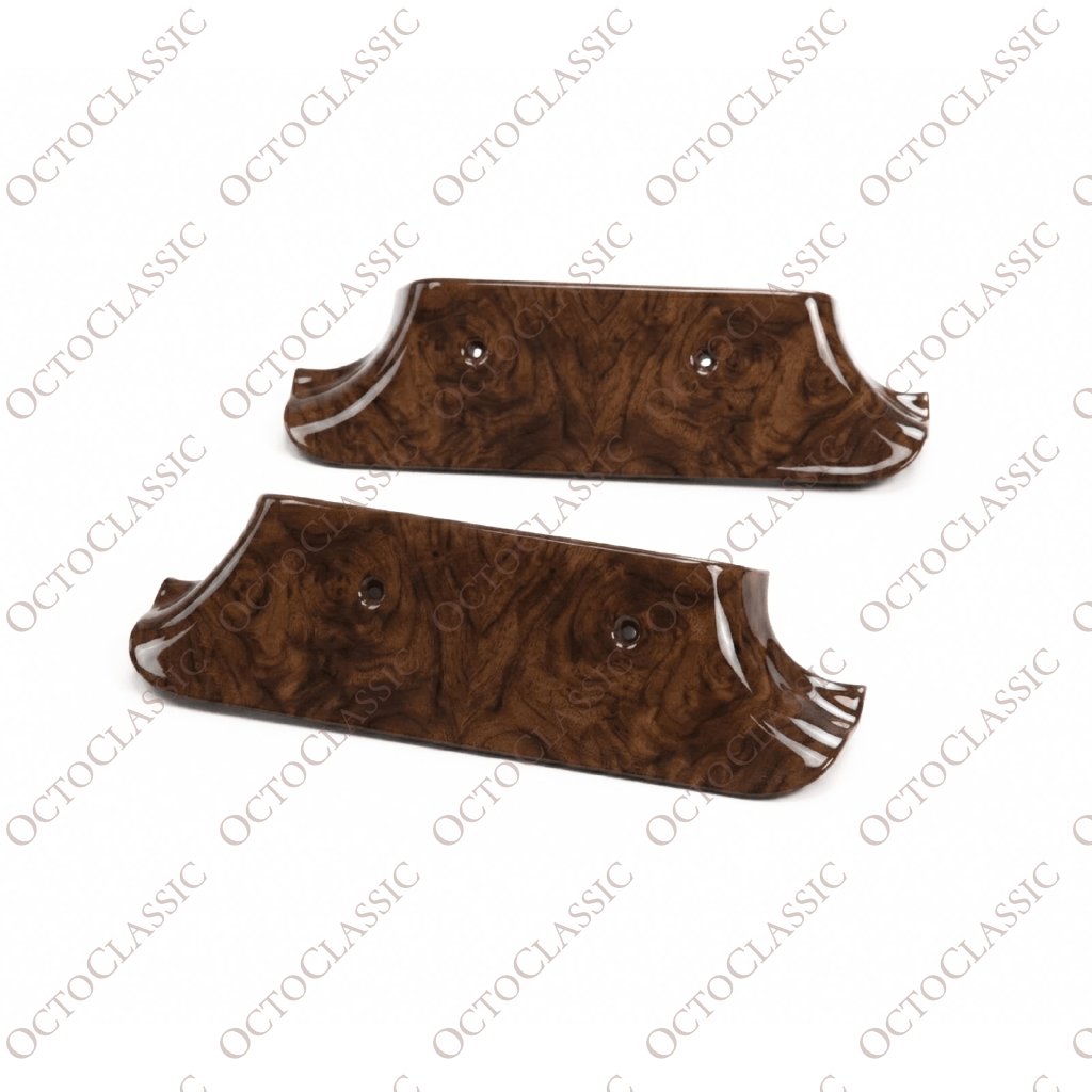 Mercedes W116 Wooden B-Pillar Lower Cover Trim Set Of 2 4 Wood Types A1166920122 / A1166920222 Mercedes W116 Wooden B-Pillar Lower Cover Trim Set Of 2 4 Wood Types A1166920122 / A1166920222