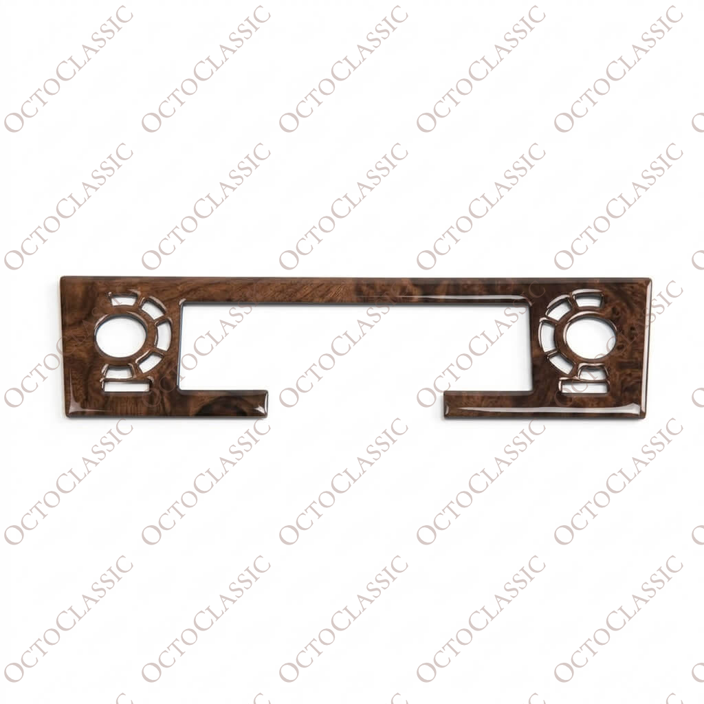 Jaguar XJS Mittelkonsole, Klimaregelung, Frontblende aus Holz, 2 Holzarten Jaguar XJS Mittelkonsole, Klimaregelung, Frontblende aus Holz, 2 Holzarten