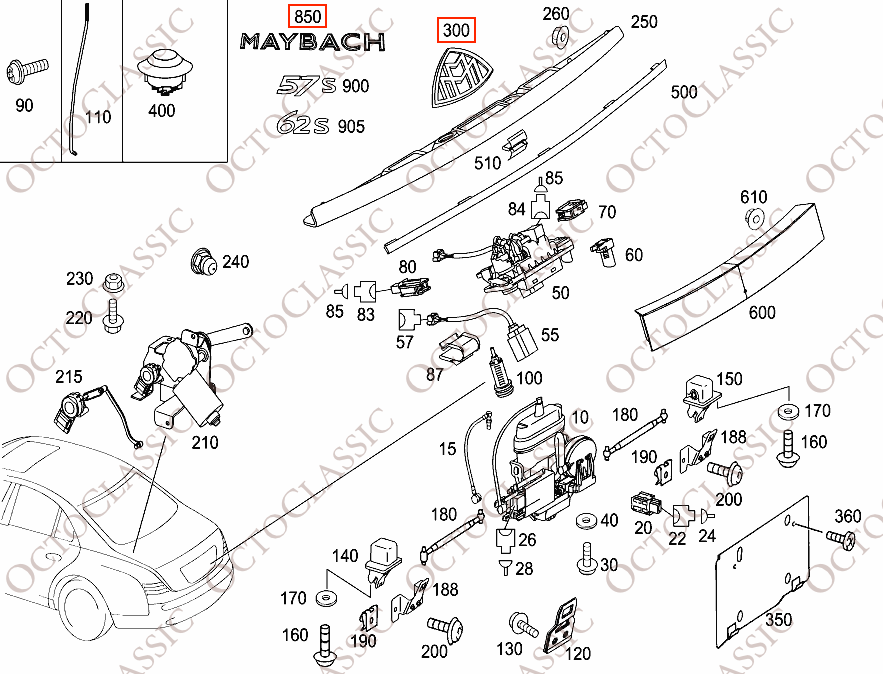 Set di 9 emblemi Mercedes Maybach W240 A2408170215 / A2407580158 / A2404000125 Set di 9 emblemi Mercedes Maybach W240 A2408170215 / A2407580158 / A2404000125