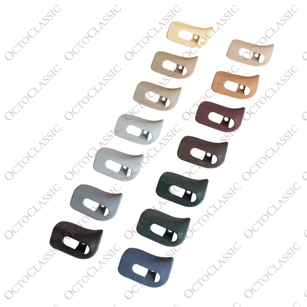 a124, Mercedes-Benz, R129, W124 - R129 A124 Sun visor trim covers set (W124 cabriolet, convertible, drop top) A1298110661, 1298110561 - OCTOCLASSIC 