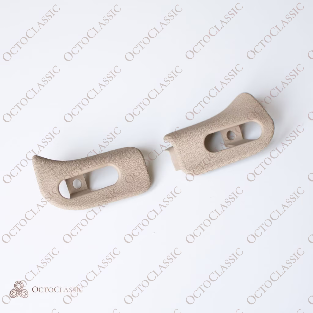 a124, Mercedes-Benz, R129, W124 - R129 A124 Sun visor trim covers set (W124 cabriolet, convertible, drop top) A1298110661, 1298110561 - OCTOCLASSIC 