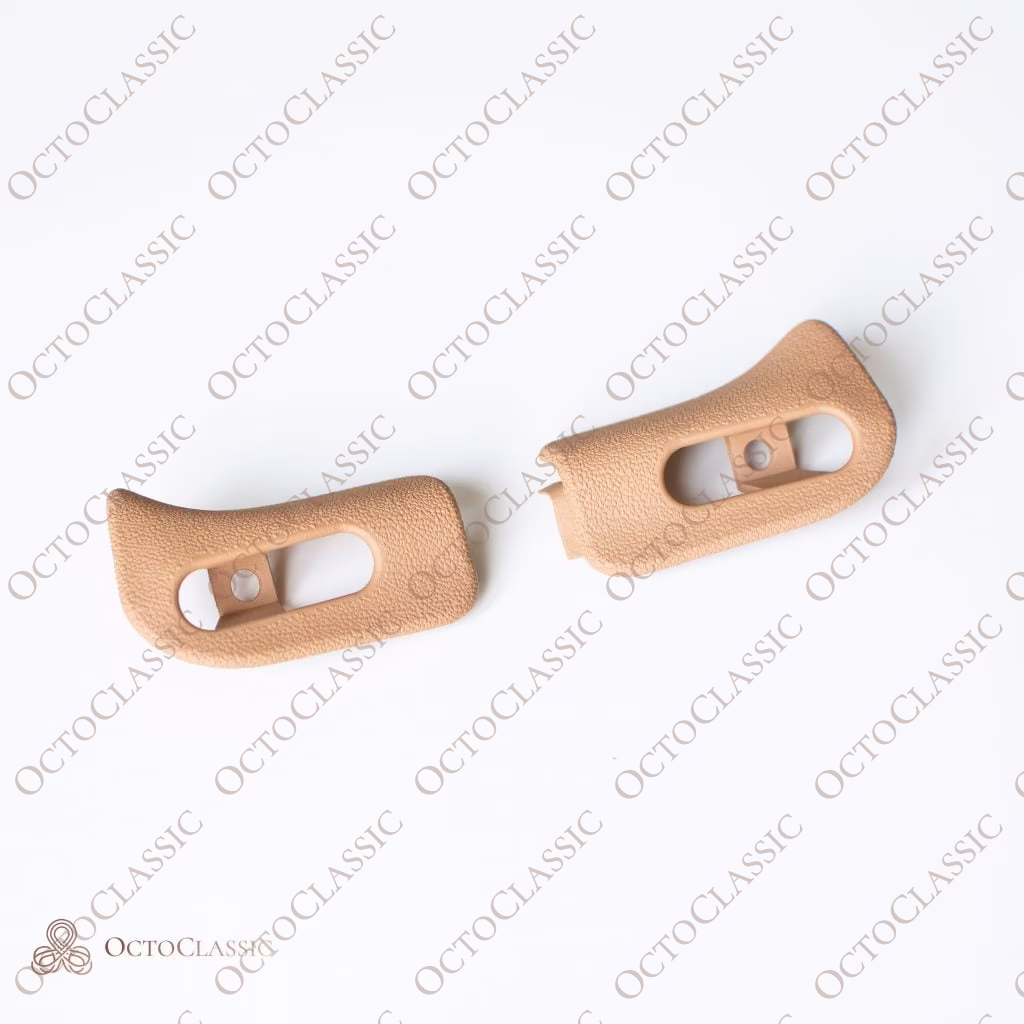 a124, Mercedes-Benz, R129, W124 - R129 A124 Sun visor trim covers set (W124 cabriolet, convertible, drop top) A1298110661, 1298110561 - OCTOCLASSIC 