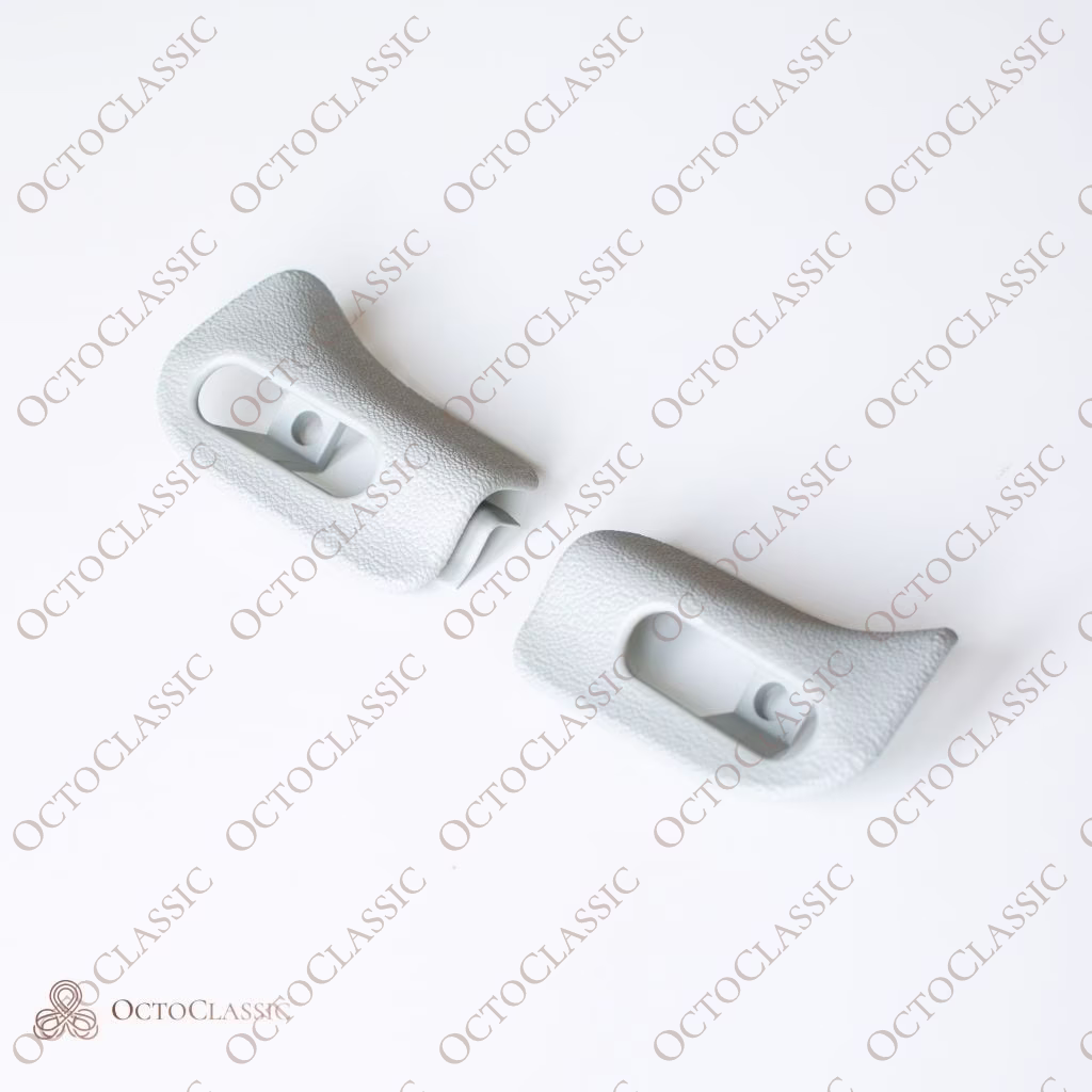a124, Mercedes-Benz, R129, W124 - R129 A124 Sun visor trim covers set (W124 cabriolet, convertible, drop top) A1298110661, 1298110561 - OCTOCLASSIC 