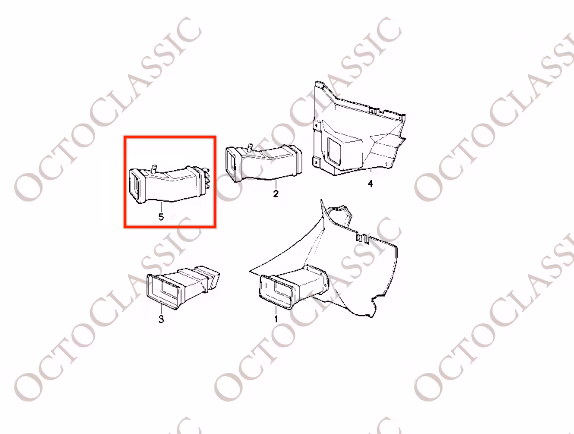BMW E30 Conducto de refrigeración del freno de aire delantero izquierdo o derecho, negro 51711979139/51711979140