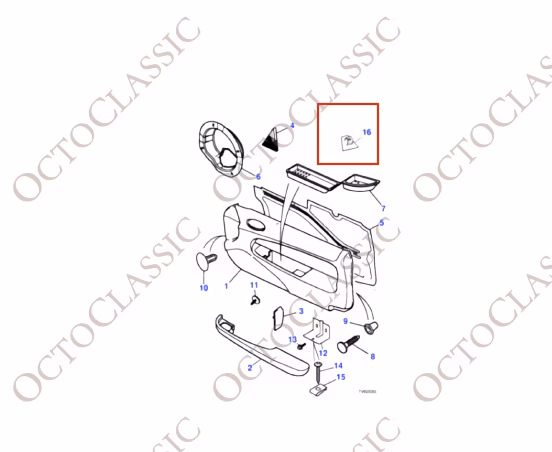 Jaguar XK8 Convertible Front Left Door Bracket Yellow Left Or Right C2N3837 / C2N3836