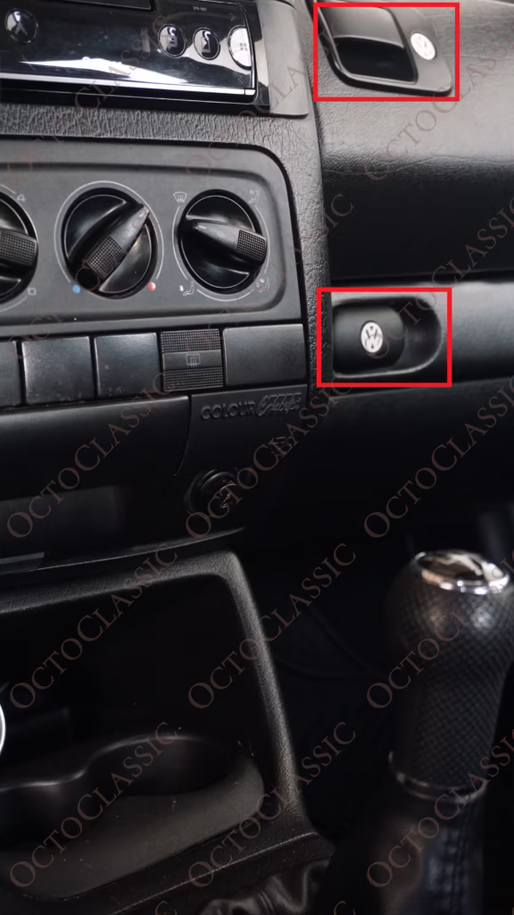 VW Golf MK3 Glove Box Keyhole Hider Black