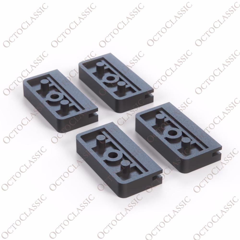 BMW E30 E28 E23 E24 Set di 4 guide di supporto per sedile e coscia nero 52101940490