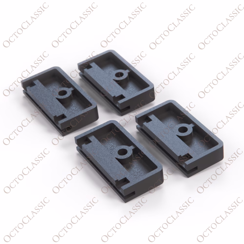BMW E30 E28 E23 E24 Set di 4 guide di supporto per sedile e coscia nero 52101940490