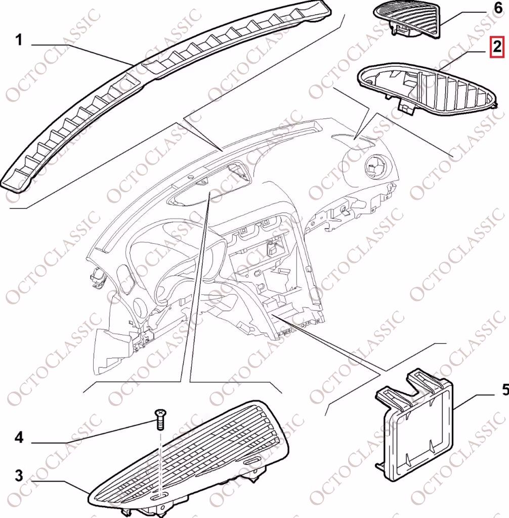 Alfa Romeo 159 8V Front-Armaturenbrett-Lautsprecher-Hochtönergitter links oder rechts LS376432 / LS376430