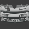 R129 A124 Rear-view mirror cover - complete (frame+shell) version B