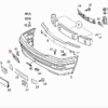 R129 Abschlepphakenabdeckung, grundiert A1298800005