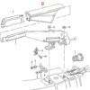 Osłona hamulca ręcznego VW Corrado, czarna 535711463