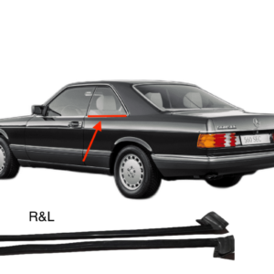 W126 Coupé SET rieles de sellado trasero exterior izquierdo y derecho NUEVO