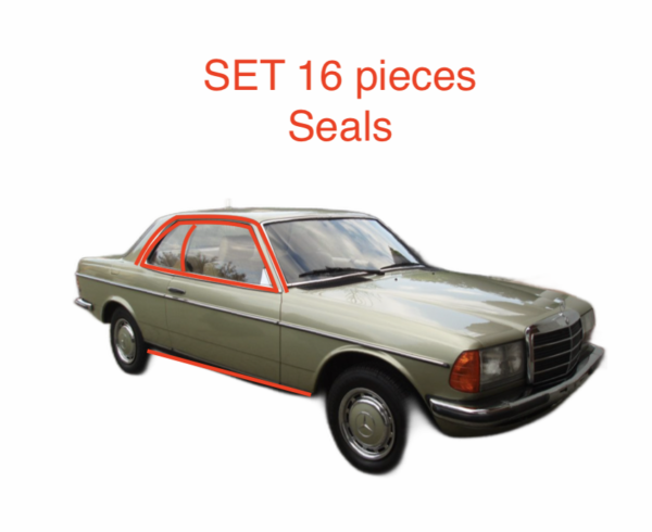 C123 Full set 16 seals (mercedes W123 Coupe new)