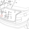 Audi Cabrio Set Stop Buffer Tailgate 8G0827249D / 8G0827250D