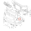 Tapa de la arandela del faro del parachoques delantero de Audi TT izquierda o derecha 8N0807751 / 8N0807752
