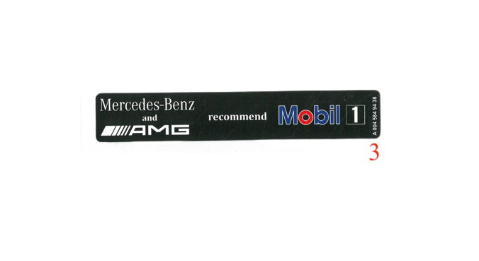 Mercedes-Benz AMG Mobil 1 Ölaufkleber Label Emblem Abzeichen Aufkleber -  OctoClassic