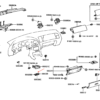 Toyota Supra MK4 Coperchio del foro dell'interruttore di trazione di ricambio 55538-14020