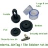 Bicycle Tracker Waterproof Holder Kit For AirTag & Tile Sticker (Anti Theft / Fork Plug)