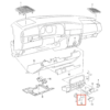 VW Golf MK3 GTI VR6 OBD Port Abdeckung Trim schwarz NLA 1H1858981B