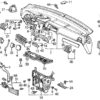 Honda Civic Deckelschalterloch-Set 2 Stück Schwarz 77251-SH3-010ZB