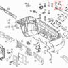 W163 ML Rea Anhängerkupplungsabdeckung links oder rechts grundiert A1638801705 / A1638801605
