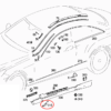 Mercedes C207 E-Coupé vordere Wagenheberabdeckung links oder rechts grundiert A2076980930 / A2076981130