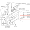 Nissan S14 240SX Osłona przełącznika szyby wewnętrznej LHD lub RHD Czarna 80961-70F00 / 80960-70F00