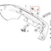BMW Z3 E36 M Górna osłona oświetlenia tablicy rejestracyjnej tylnego zderzaka Listwa zagruntowana 51122492955