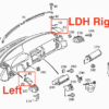 R129 Armaturenbrett-Lautsprecher-Abdeckungsverkleidung LHD / RHD / Links / Rechts / Alle Farben / A1296800139 / A1296800239 / A1296800339 / A1296800439