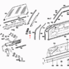 W113 SL Pagoda Kit di riparazione Guide per finestre con cuscinetti scorrevoli Set di finestre A1137250534 / A1137250634 / A1137250734 / A1137250834 /A1137250934 /A1137251034