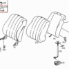 W126 Staffa sedile/coperchio valvola di regolazione controllo ortopedico nero sinistro o destro A1268681714 A1268681814